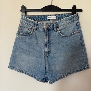 Zara Blue Jean Shorts High-Waisted Style
